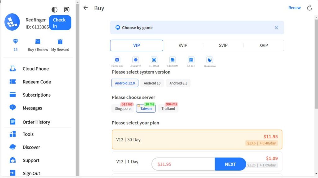Memilih Versi Sistem Dan Server Negara