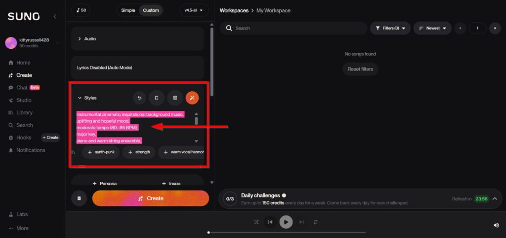 Enter a Good Music Prompt