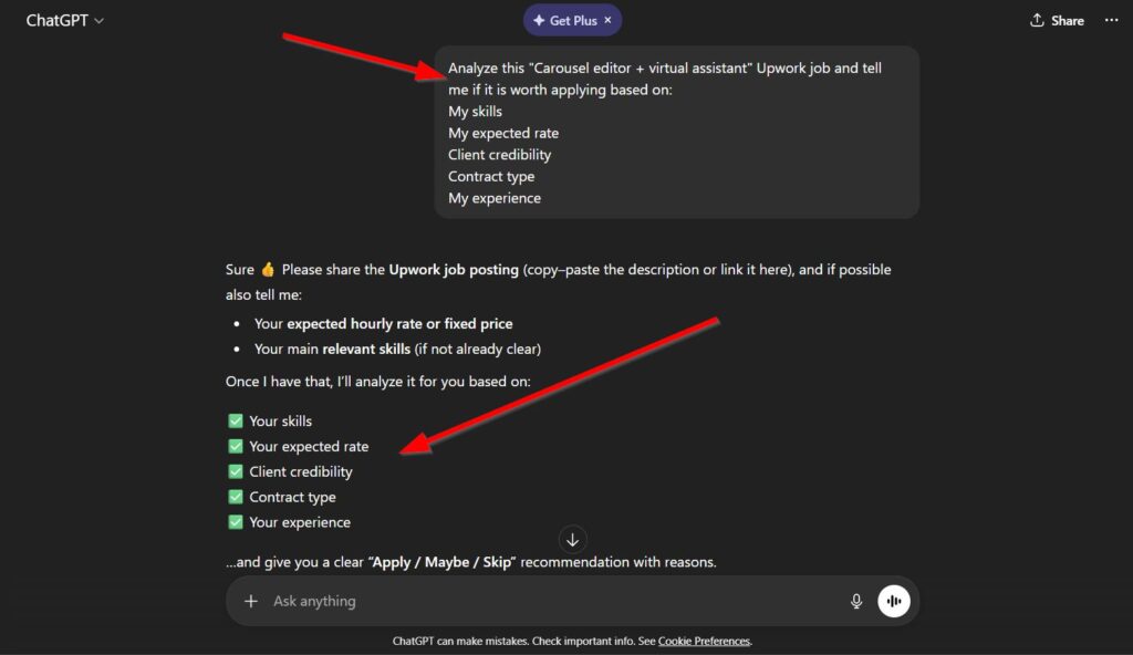 Use ChatGPT to Check Job Quality