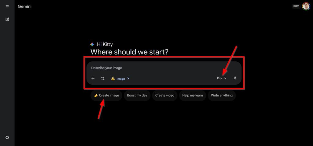 Open Google Gemini and Start a New Chat
