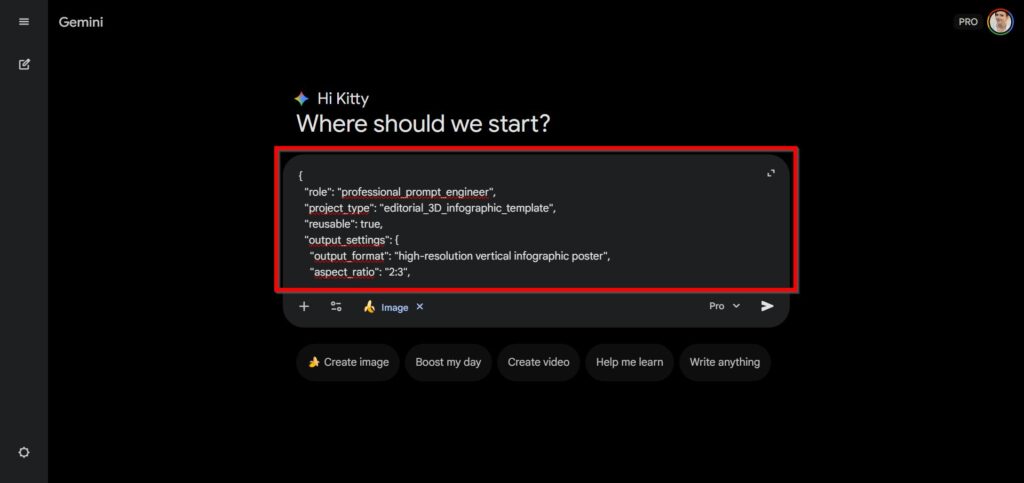 Paste the Prompt and Generate the Infographic