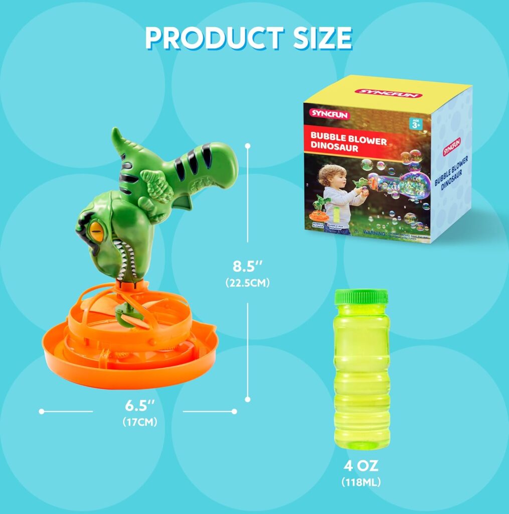 Dinobubbles Product Size