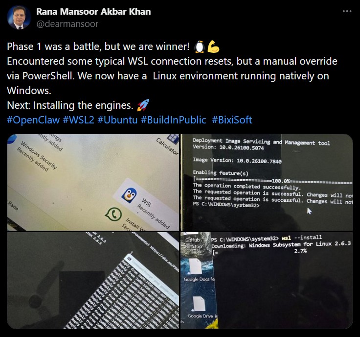 Run Openclaw Using Wsl2
